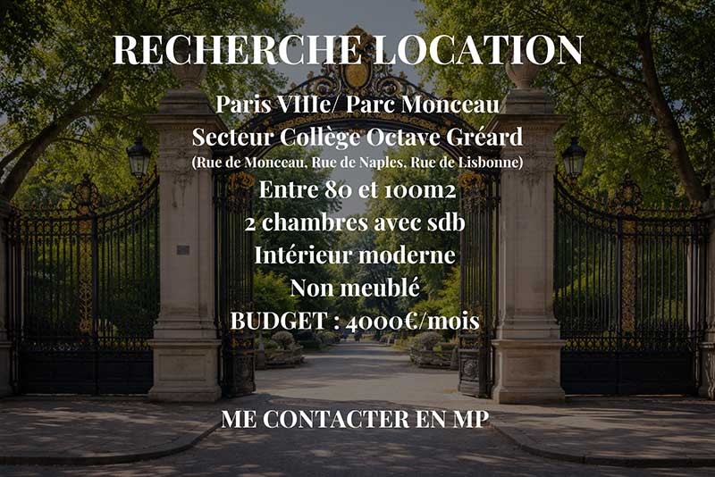 Location Parc Monceau